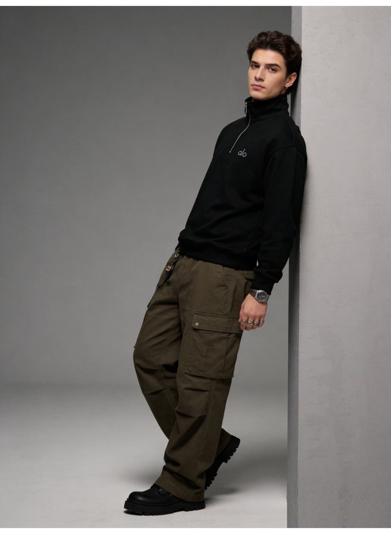 Alo casual loose velvet padded warm sweatshirt - Image 4